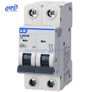 MCB LS LA63N 2P C6 - MCB 2P 6A 6kA LS